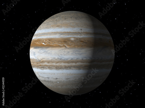 Fotografie Planet Jupiter done with NASA textures