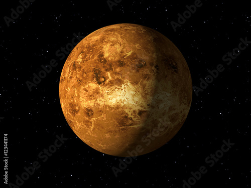 Obraz na plátně Planet Venus done with NASA textures
