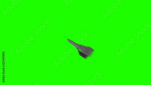3D Animation of a Spacecraft in Different Stunts and Angles on a Green Screen photo