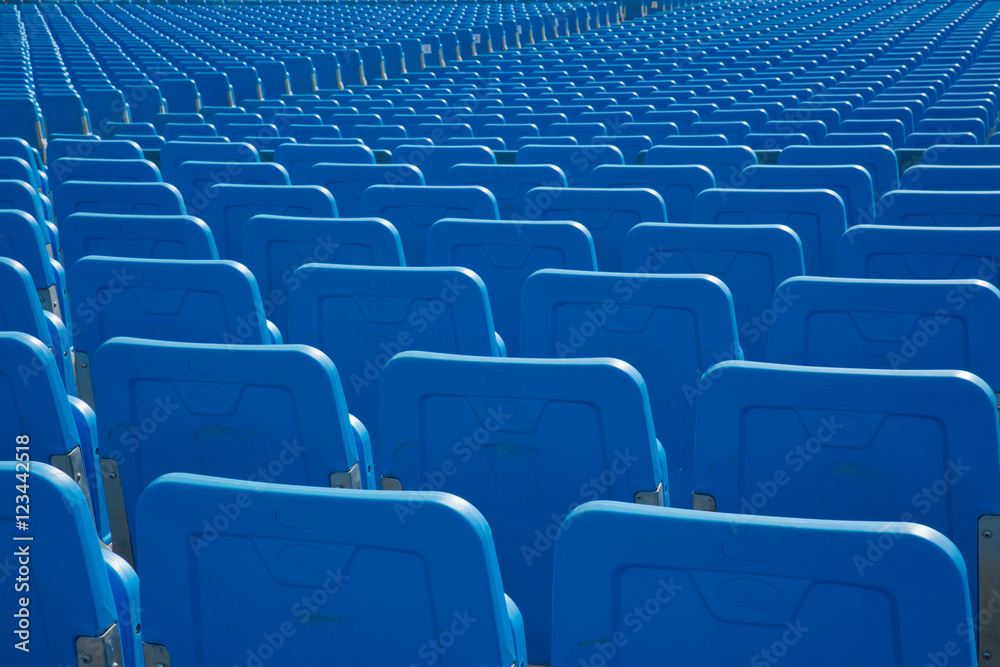 Empty stadium seats Empty stadium seats