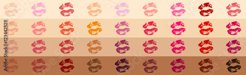 How to choose an ideal lipstick color according to your skin tone vector