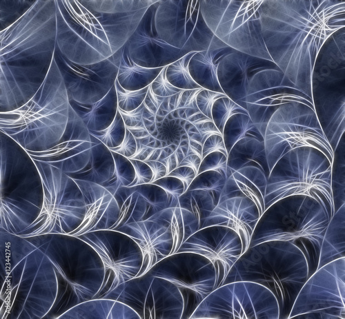 Computer generated fractal stylized spiral