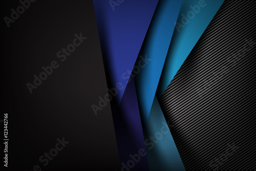 Abstract background dark with carbon fiber texture vector illust