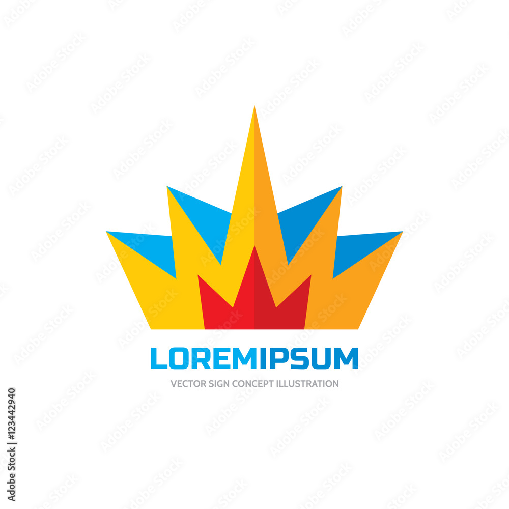 Obraz premium Abstract rays - vector logo template concept illustration in flat style. Creative design element.