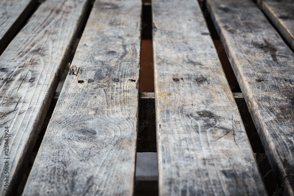 Old wood table.