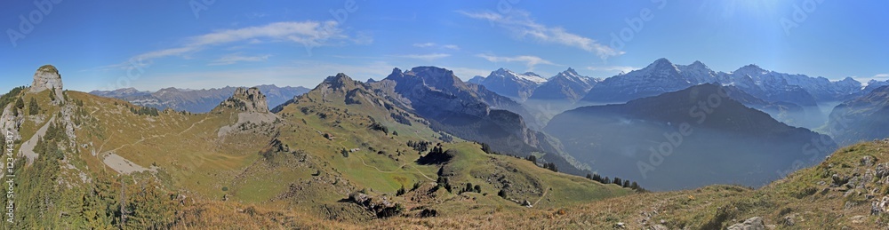 panorama, schynige platte, alpen, schweiz 