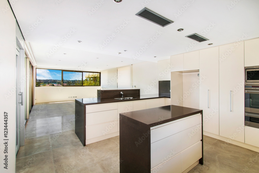 custom made wallpaper toronto digitalModern gourmet kitchen interior. spacious great room
