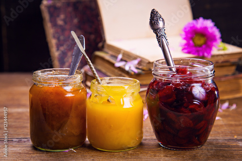 set of jam and honey