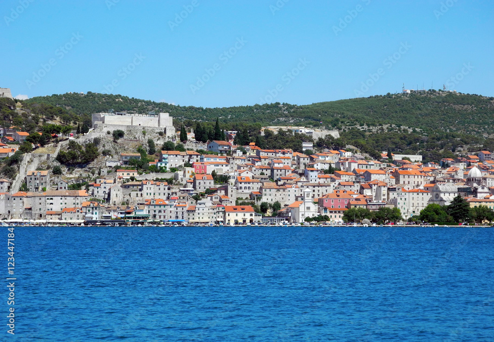 Cityscape of Sibenik, Croatia.