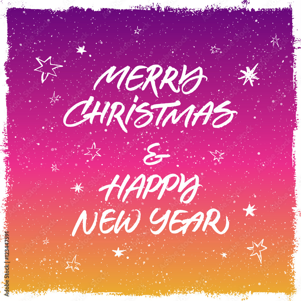 Merry Christmas & Happy New Year greeting card