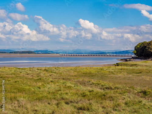 The river Kent estuary in late summer sunshine  Arnside  Cumbria  UK