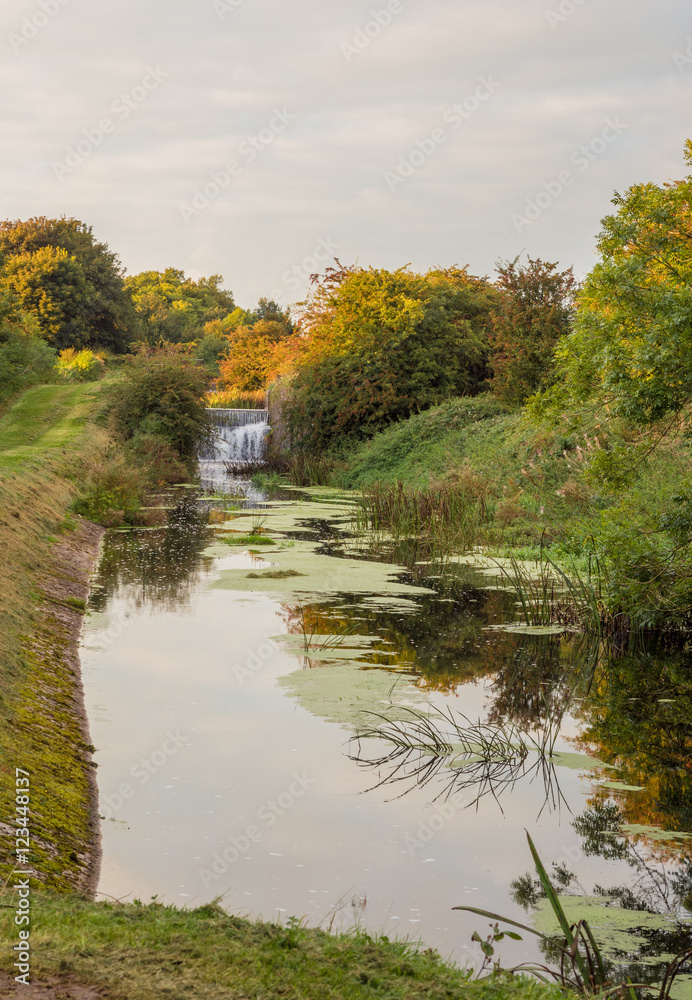 Dissused and abandoned Lancaster canal at Tewitfield, Carnforth, Lancashire, UK