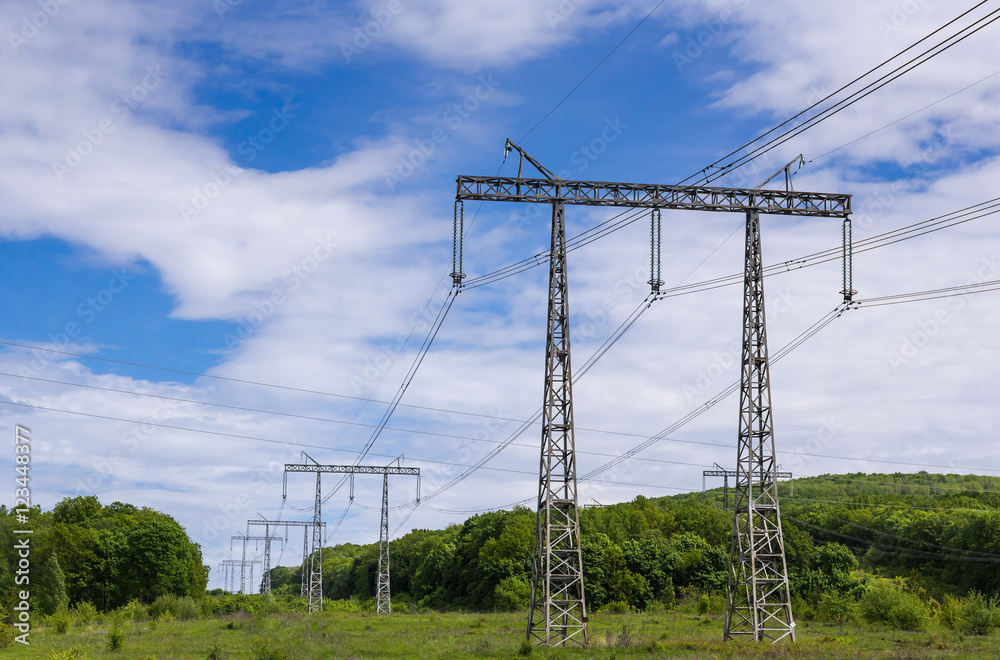 Fototapeta premium High voltage towers