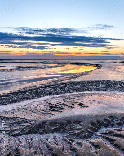 Wattenmeer an der Deutsch-Niederländischen Grenze photo