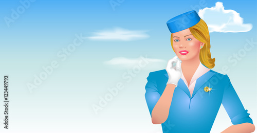 poster illustration to the day of the flight attendant civil avi
