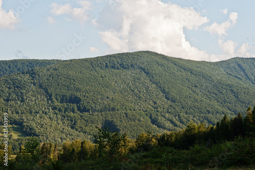 View of the ridge Carpathian mountains on west Ukraine