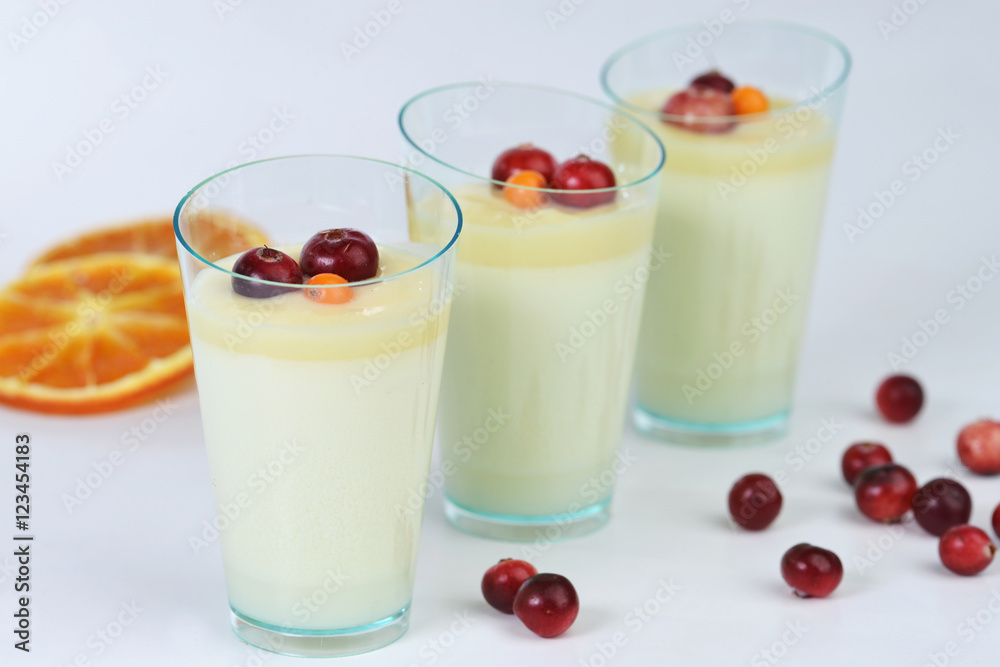 sweet and healthy dessert with yogurt in a transparent glass sweet and healthy dessert with yogurt in a transparent glass