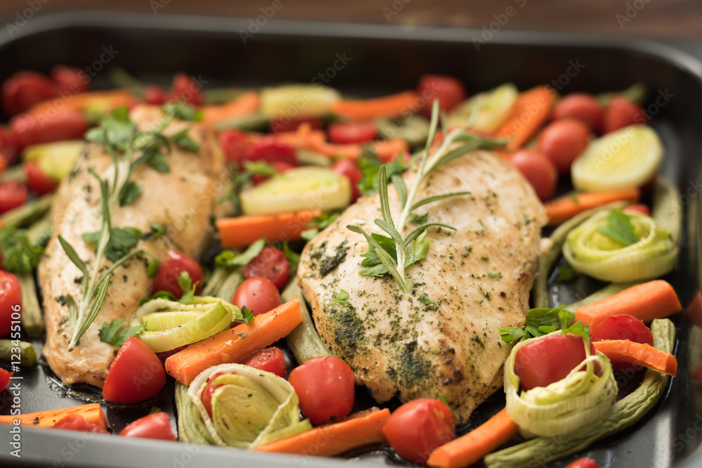 Chicken fillet with purret and asparagus Chicken fillet with purret and asparagus