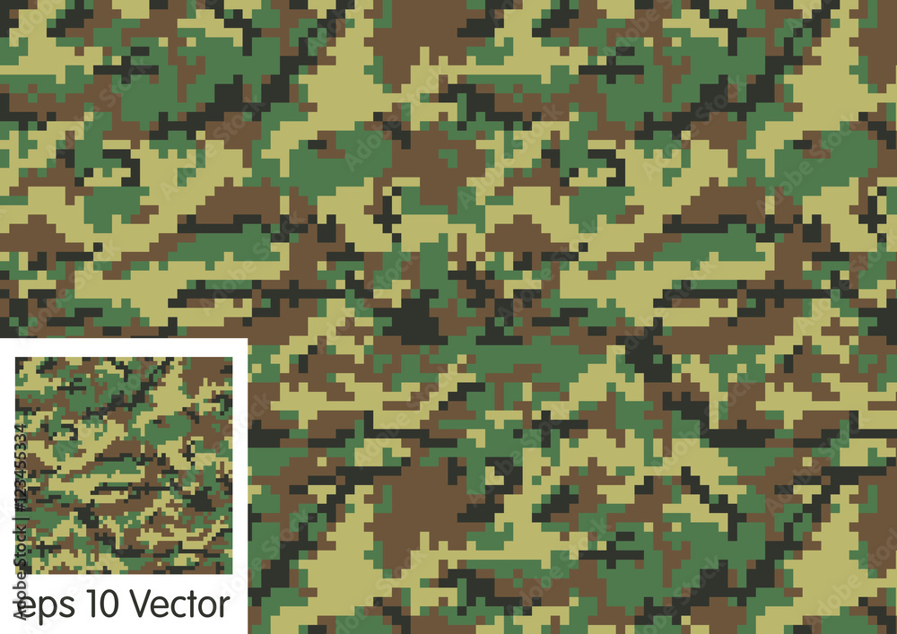 Fototapeta premium Digital Camouflage pattern vector