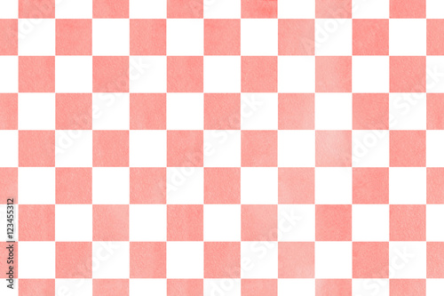 Watercolor square pattern.