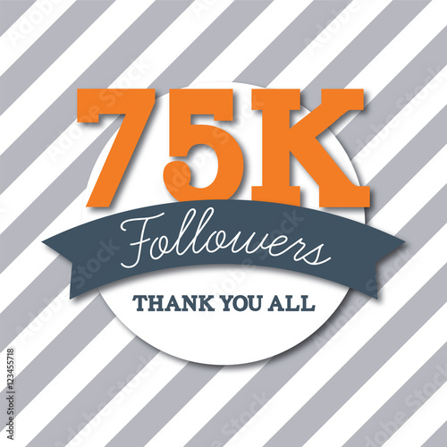 75k followers social media thank you banner photo