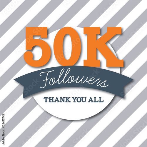 50k followers social media thank you banner
