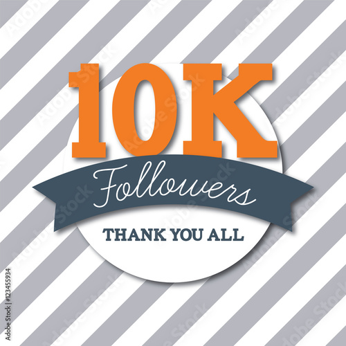 10k followers social media thank you banner