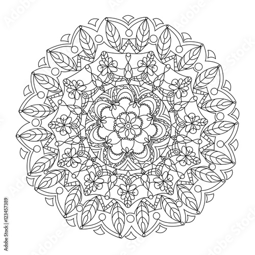 Mandala coloring book vector illustration