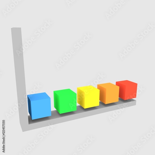 business graph concept 3d illustration