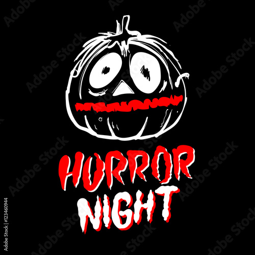Halloween pumpkin illustration. horror night