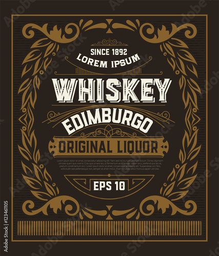 Whiskey card for packaging