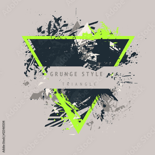Gunge styled vector T-shirt  print with inscription template