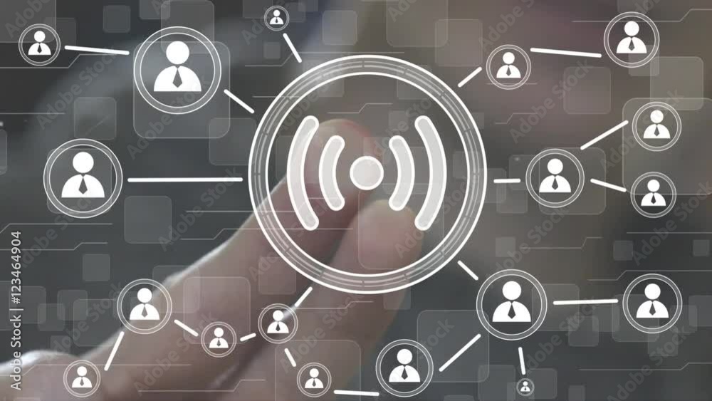 Business button web Wifi connection signal network Business button web Wifi connection signal network