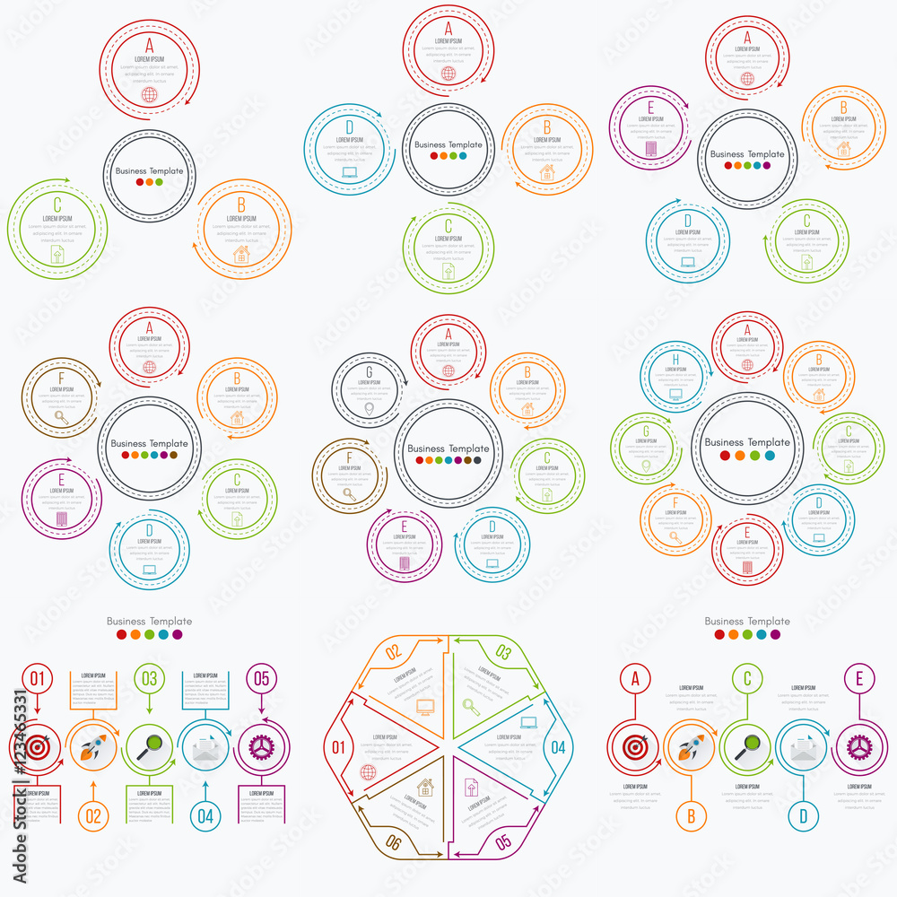 Set with infographics Set with infographics