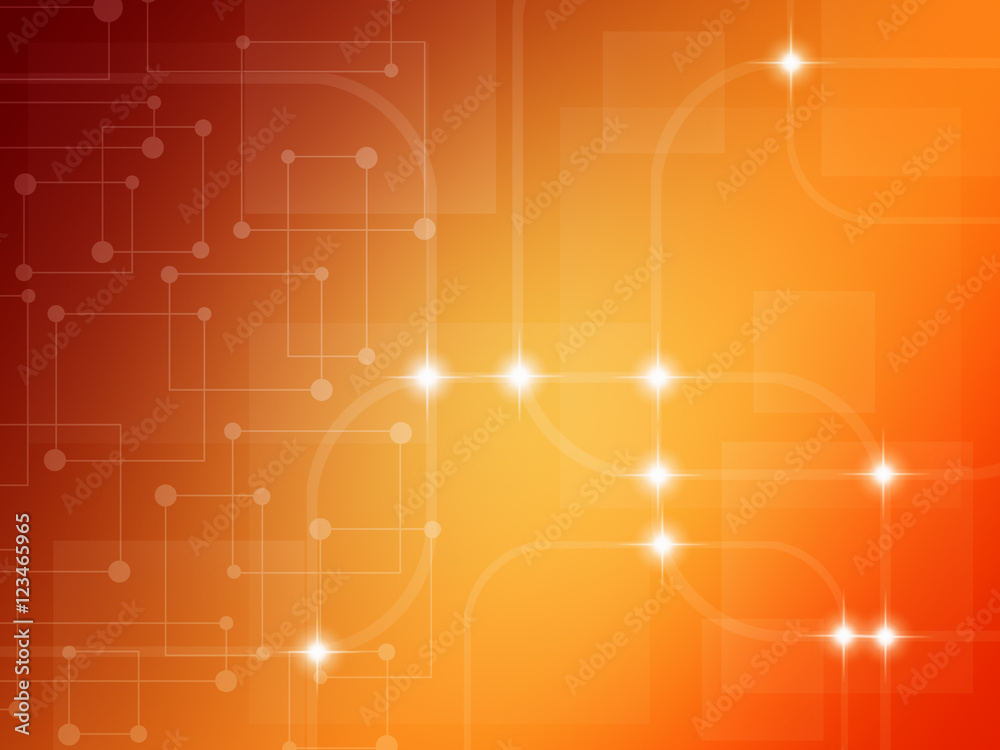 Abstract orange technology background