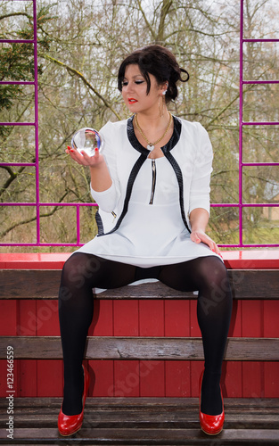 woman with provocative pose