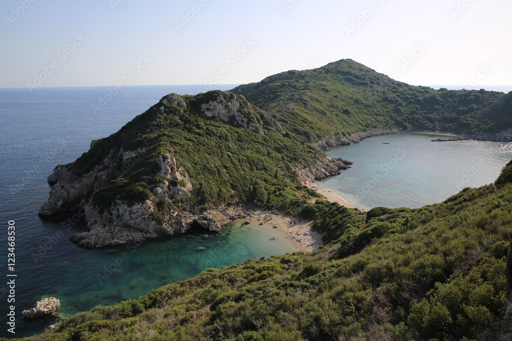 Fototapeta premium twin bay corfu