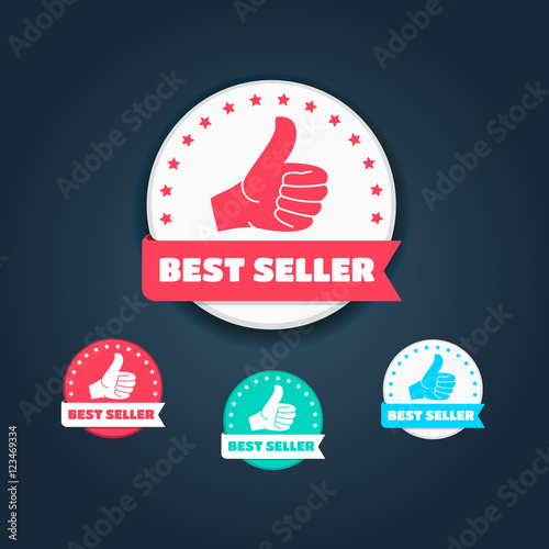 Best Seller Thumbs Up Labels