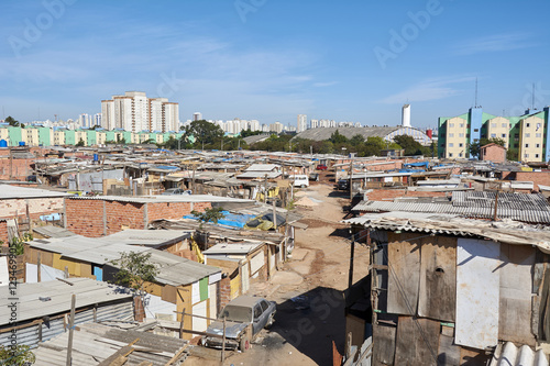 Принти на полотні Shacks in the slum in Sao Paulo