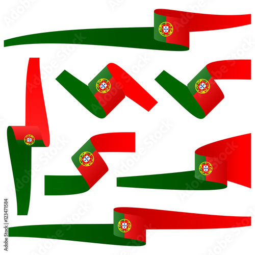 collection of Portuguese country flag banners