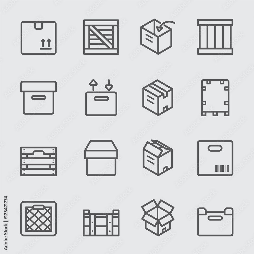 Crates and Box line icon Crates and Box line icon