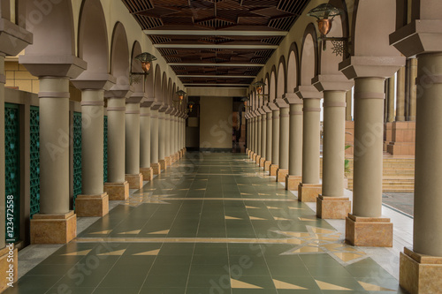 Hallway and pillars
