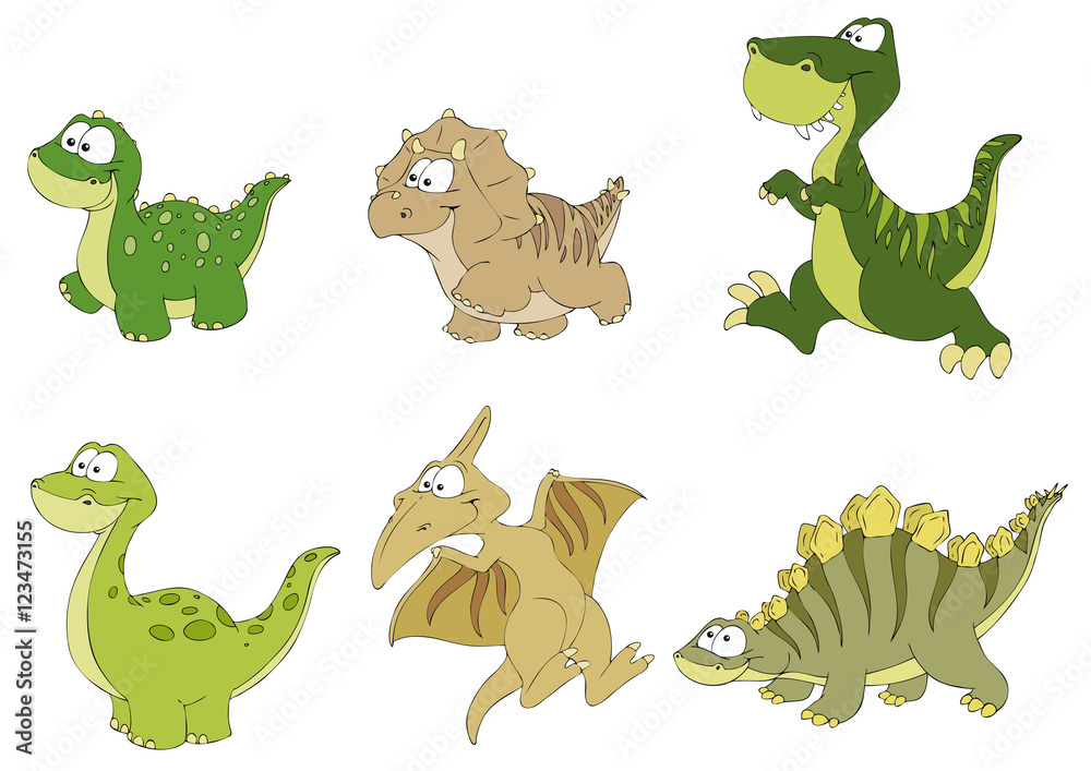 Fototapeta premium Niedliche Dinosaurier