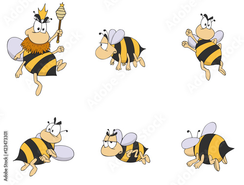 Bienenschwarm mit Königin