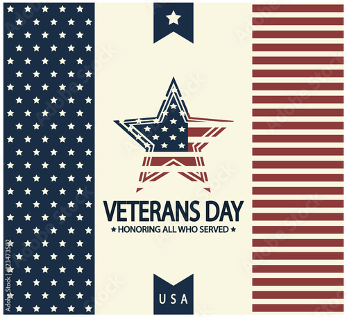 Veterans day card or background. vector illustration.