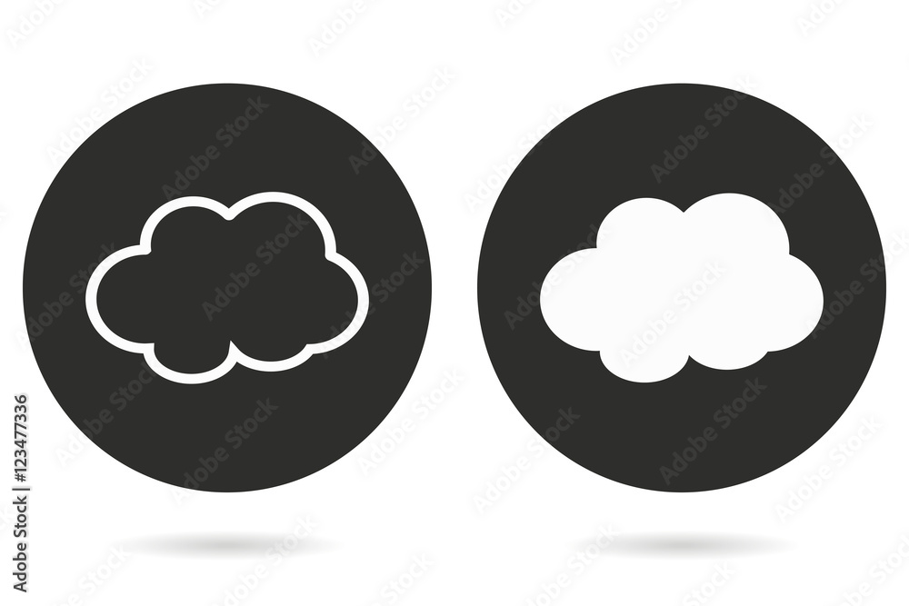 Clouds sky - vector icon.