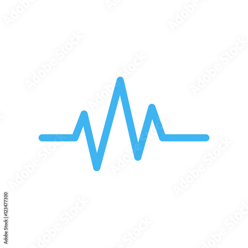 Pulse icon, isolated, white background