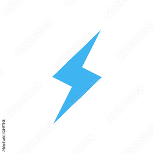 Lightning icon, isolated, white background