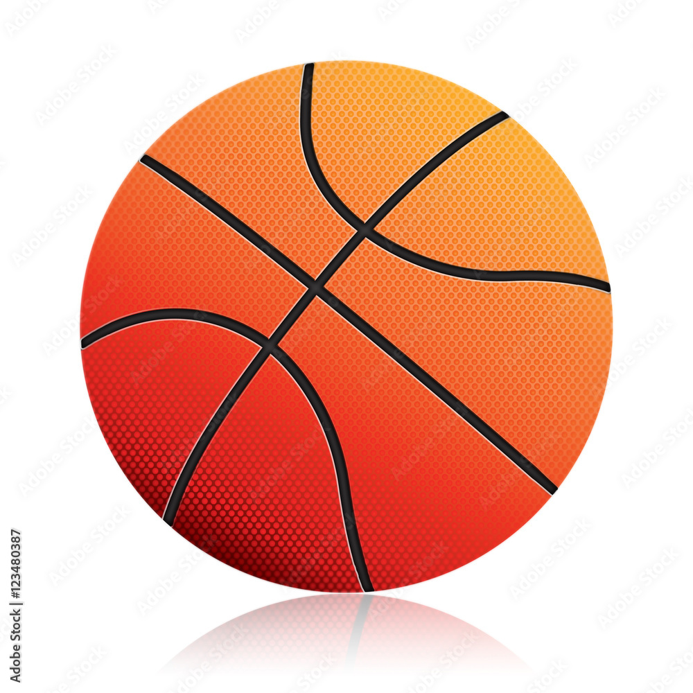 Basketball ball on white background, illustration basketball bal