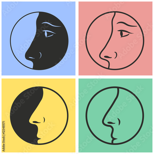 Nose icon set.